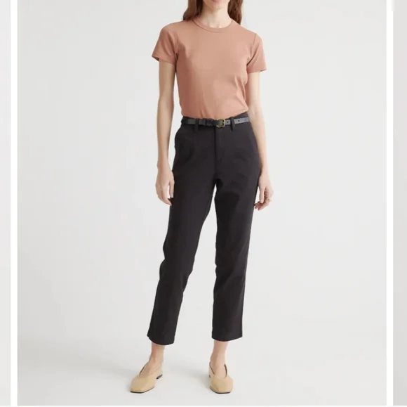 Stretch Cotton Twill Girlfriend Chino Pants - Picture 2 of 9